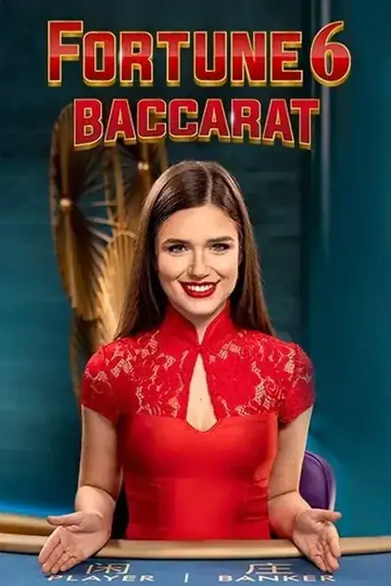 Živý stůl baccaratu Fortune 6 s vedlejší sázkou na šestku
